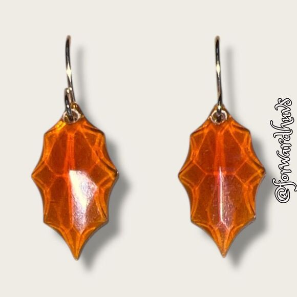 Bundle 3 for $15 | Silver-Tone Fishhook Earrings | Amber-Colored - Picture 1 of 5